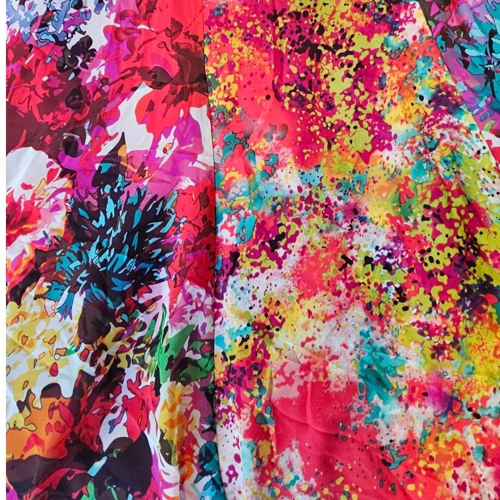 Beige by ECI Maxi Skirt Floral Print Colorful Flowing Bohemian Size Larhe - Picture 4 of 7
